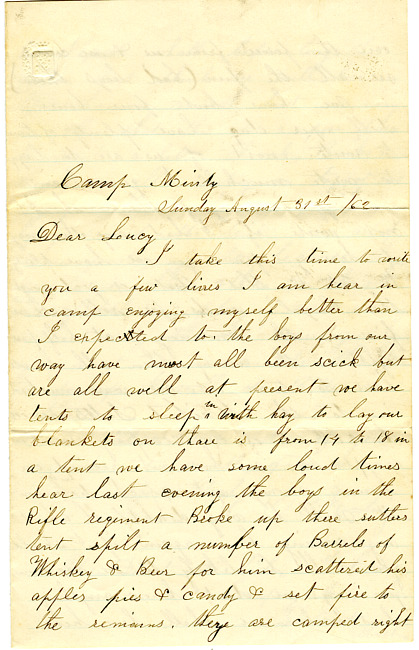 Othniel Gooding Letter : August 31, 1862