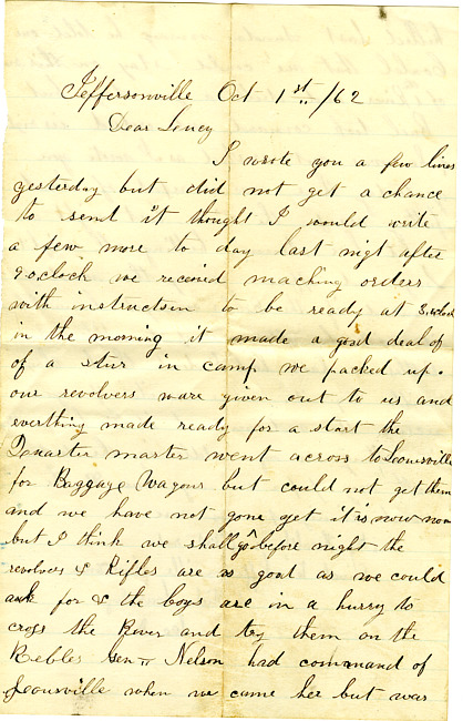 Othniel Gooding Letter : October 1, 1862