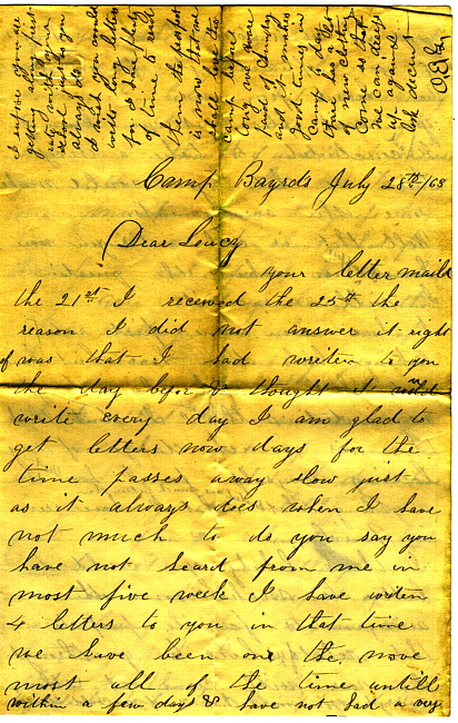 Othniel Gooding Letter : July 28, 1863