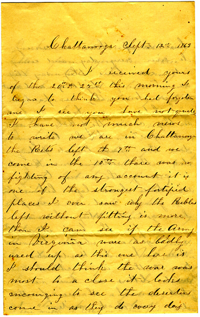 Othniel Gooding Letter : September 12, 1863