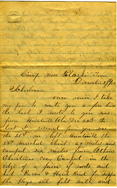Othniel Gooding Letter : December 29, 1863