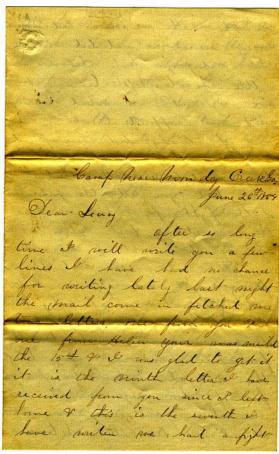 Othniel Gooding Letter : June 26, 1864