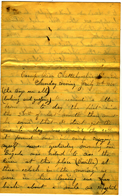 Othniel Gooding Letter : July 10-11, 1864