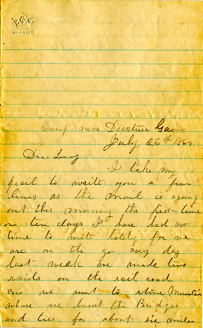 Othniel Gooding Letter : July 26, 1864