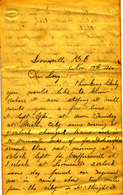 Othniel Gooding Letter : November 17, 1864