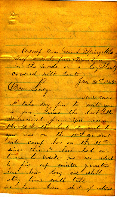 Othniel Gooding Letter : January 21 & 30, 1865