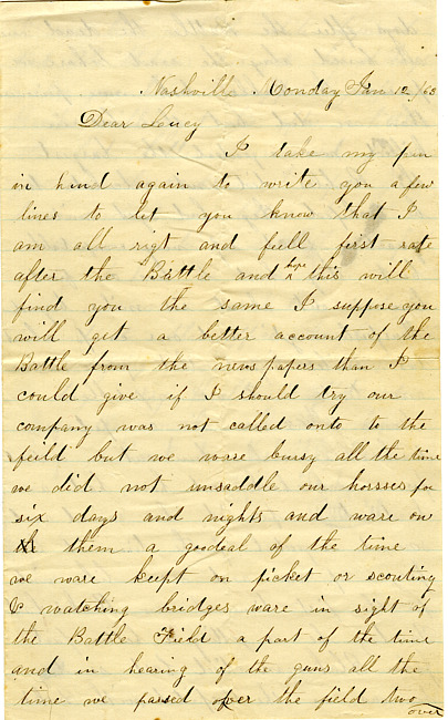 Othniel Gooding Letter : January 12 & 18, 1863