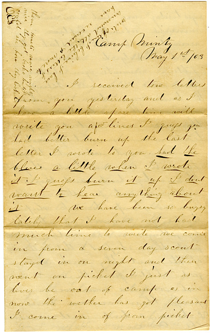 Othniel Gooding Letter : May 1, 1863