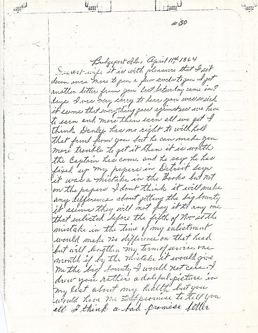 Simeon A. Howe Letter : April 11, 1864