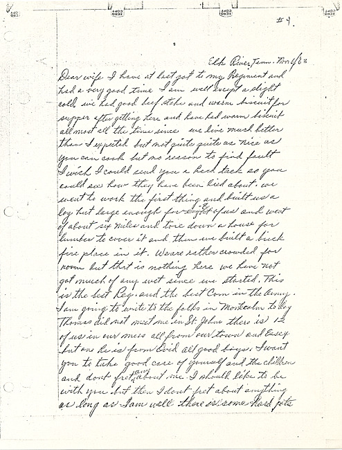 Simeon A. Howe Letter : November 6, 1863
