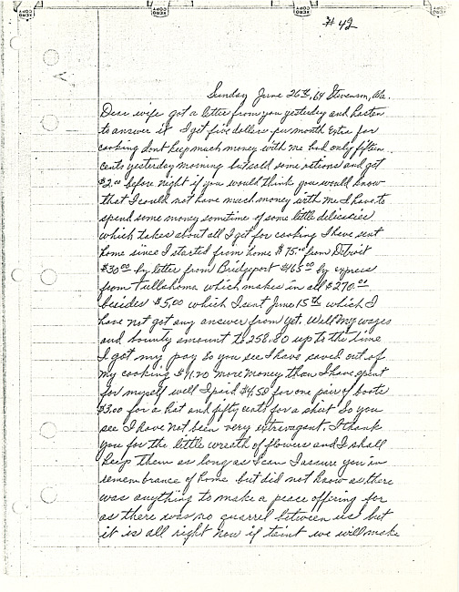 Simeon A. Howe Letter : June 26, 1864