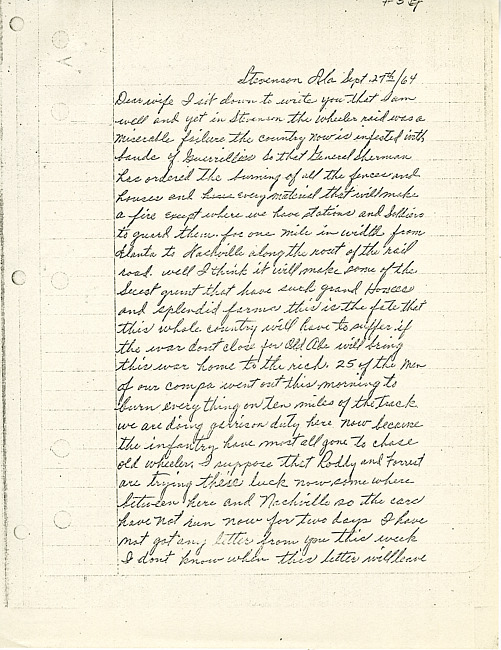 Simeon A. Howe Letter : September 27, 1864