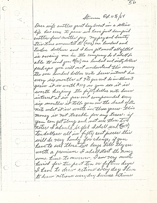 Simeon A. Howe Letter : October 11, 1864