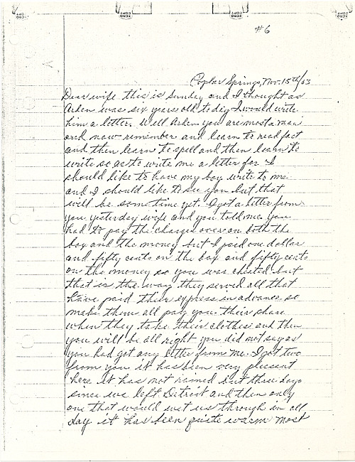 Simeon A. Howe Letter : November 15, 1863