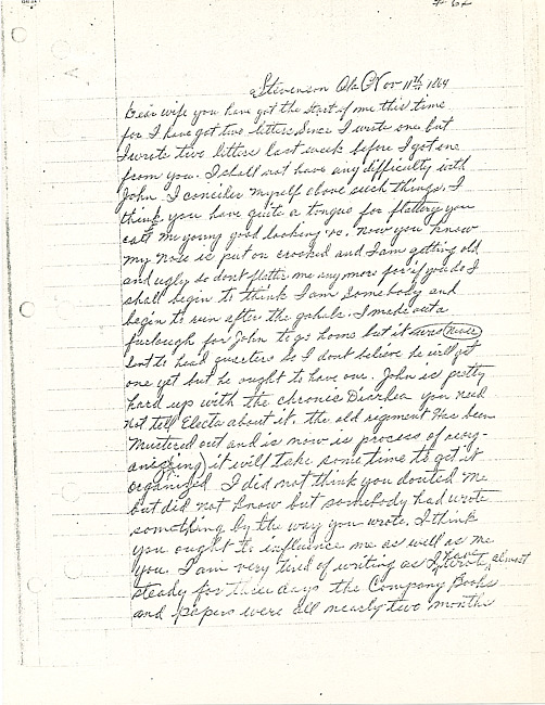 Simeon A. Howe Letter : November 11, 1864