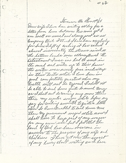 Simeon A. Howe Letter : November 19, 1864