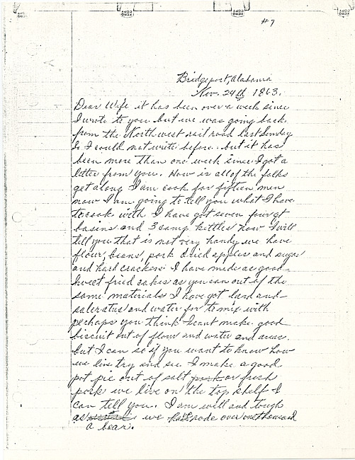 Simeon A. Howe Letter : November 24, 1863