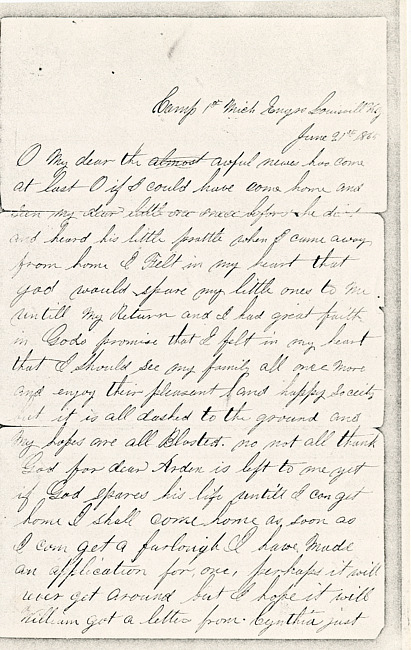 Simeon A. Howe Letter : June 21, 1865