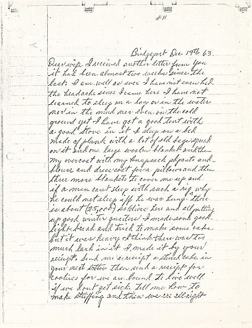 Simeon A. Howe Letter : December 19, 1863
