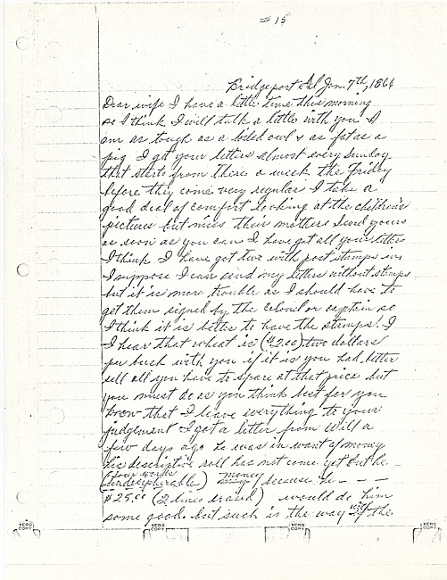 Simeon A. Howe Letter : January 7, 1864