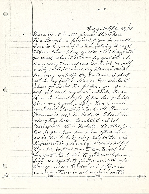 Simeon A. Howe Letter : January 14, 1864