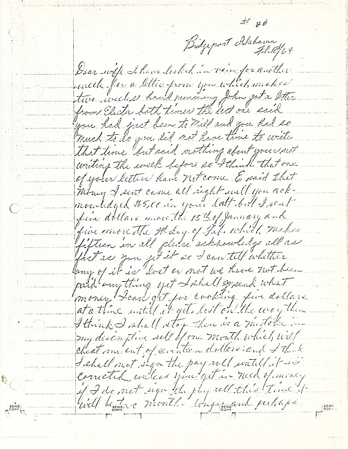 Simeon A. Howe Letter : February 10, 1864