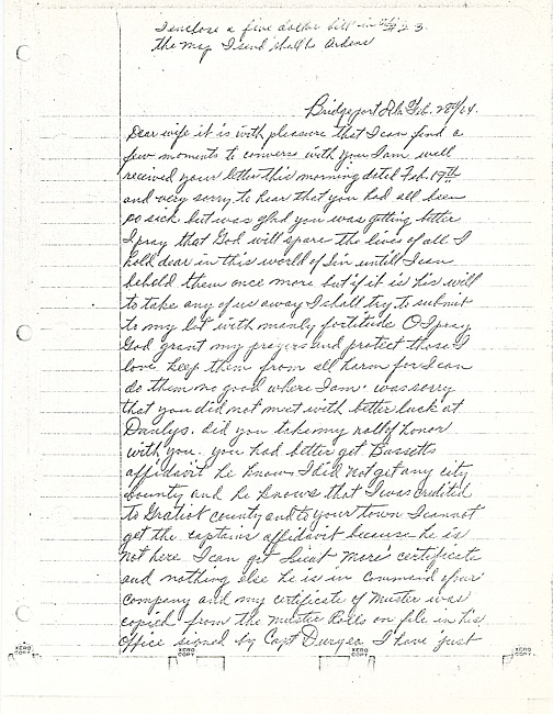 Simeon A. Howe Letter : February 28, 1864