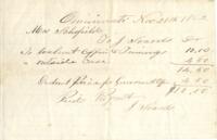 Bill for Coffin : November 28, 1862