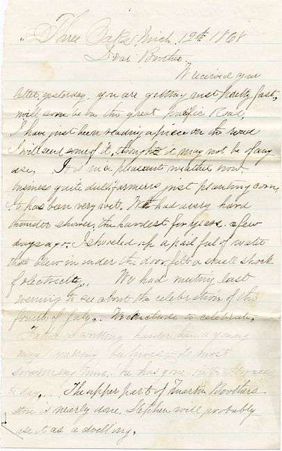 Warren Letter : Unknown Month 12, 1868