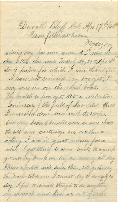 Warren Letter : April 17, 1865