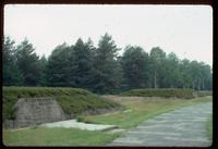 Bergen-Belsen Concentration Camp : Row of mass graves dug after liberation in 1945