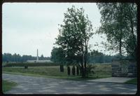 Bergen-Belsen Concentration Camp : Commemorative Wall and Obelisk from Camp Sign (stone)