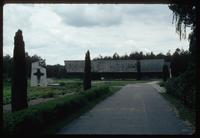Chelmno Concentration Camp : Main site memorial as seen from entry walk