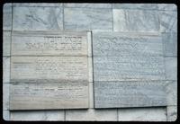Umschlagplatz Memorial (Warsaw, Poland) : Commemorative inscription on the back interior wall