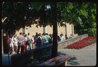 Buchenwald Concentration Camp : Tourist group at Camp Orientation Center