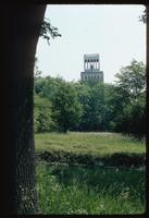 Buchenwald Concentration Camp : Main Memorial Tower from the memorial entry walk