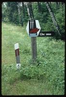 Chelmno Concentration Camp : Road sign directing tourists to the Camp Site