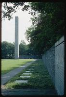 Neuengamme Concentration Camp : View along the commemoration wall