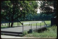 Neuengamme Concentration Camp : Site entry bridge from visitors' parking area