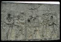 Chelmno Concentration Camp : Bas-relief detail on central memorial mass