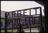 Dachau Concentration Camp : Main camp gate with inscription