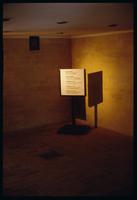 Dachau Concentration Camp : Commemorative inscription on interior wall of crematorium