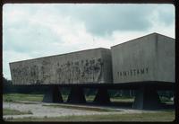 Chelmno Concentration Camp : Closer view of memorial surface bas-relief