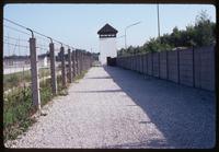 Dachau Concentration Camp : Close-up of "kill zone" within fenced camp perimeter