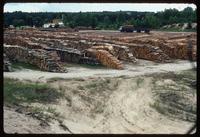 Belzec Concentration Camp : Close-up of lumber storage