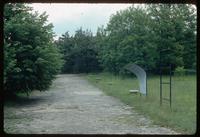 Belzec Concentration Camp : View from main entry to memorials along camp rail siding