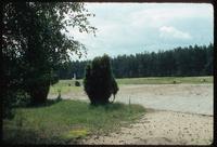 Chelmno Concentration Camp : Initial view of crematorium and adjacent commemorations