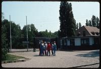 Sachsenhausen Concentration Camp : Visitors at site entry gate