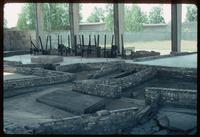 Sachsenhausen Concentration Camp : Close-up of the crematorium foundations