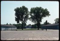 Sachsenhausen Concentration Camp : View to main camp gate from barracks area
